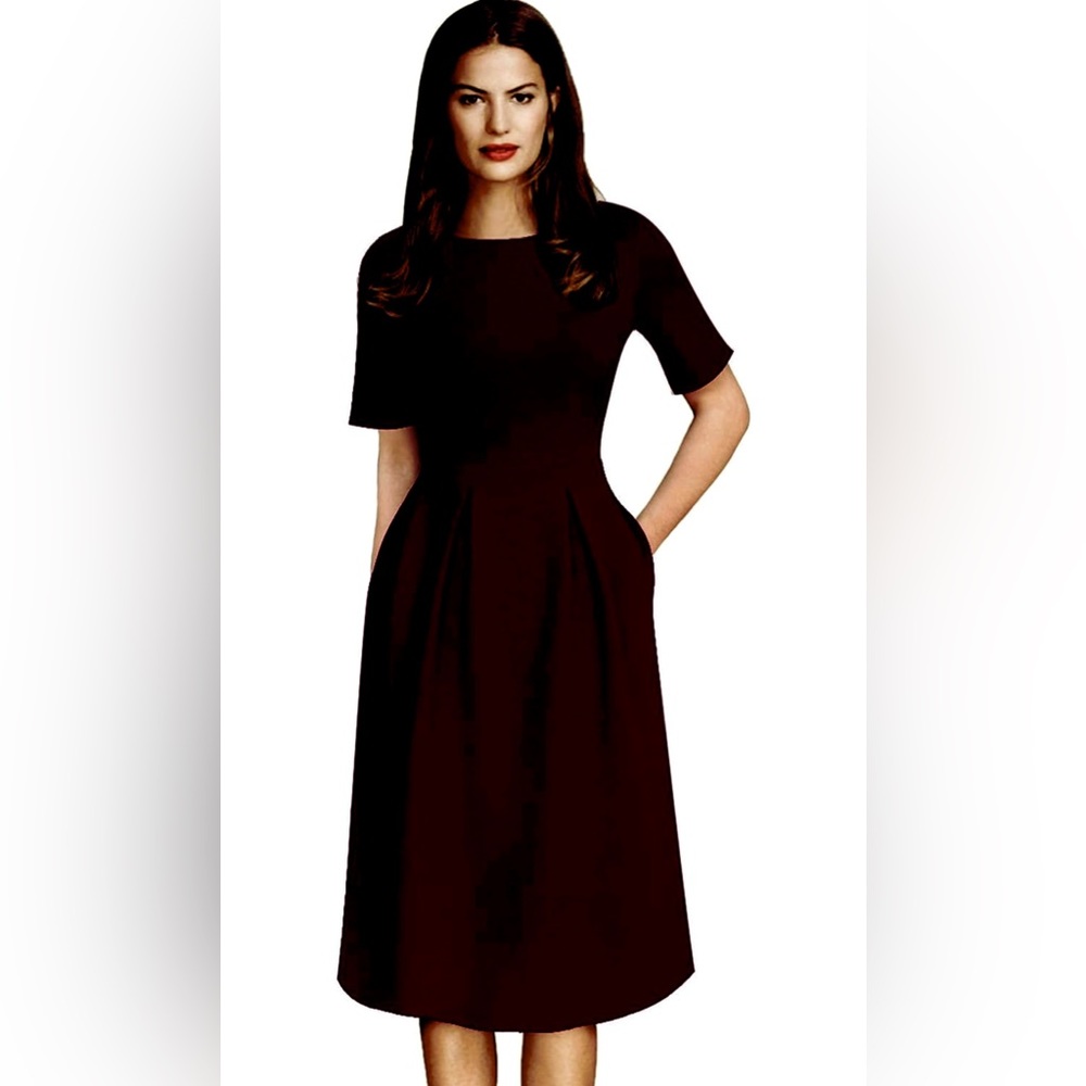 Scoop Neck Black Dress
